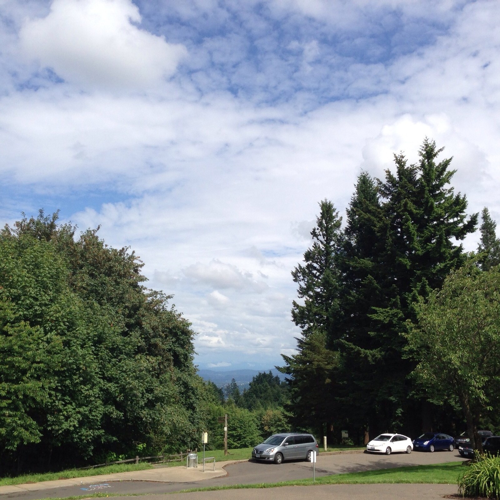 View from Council Crest toward Mt. Hood, which is NOT visible
