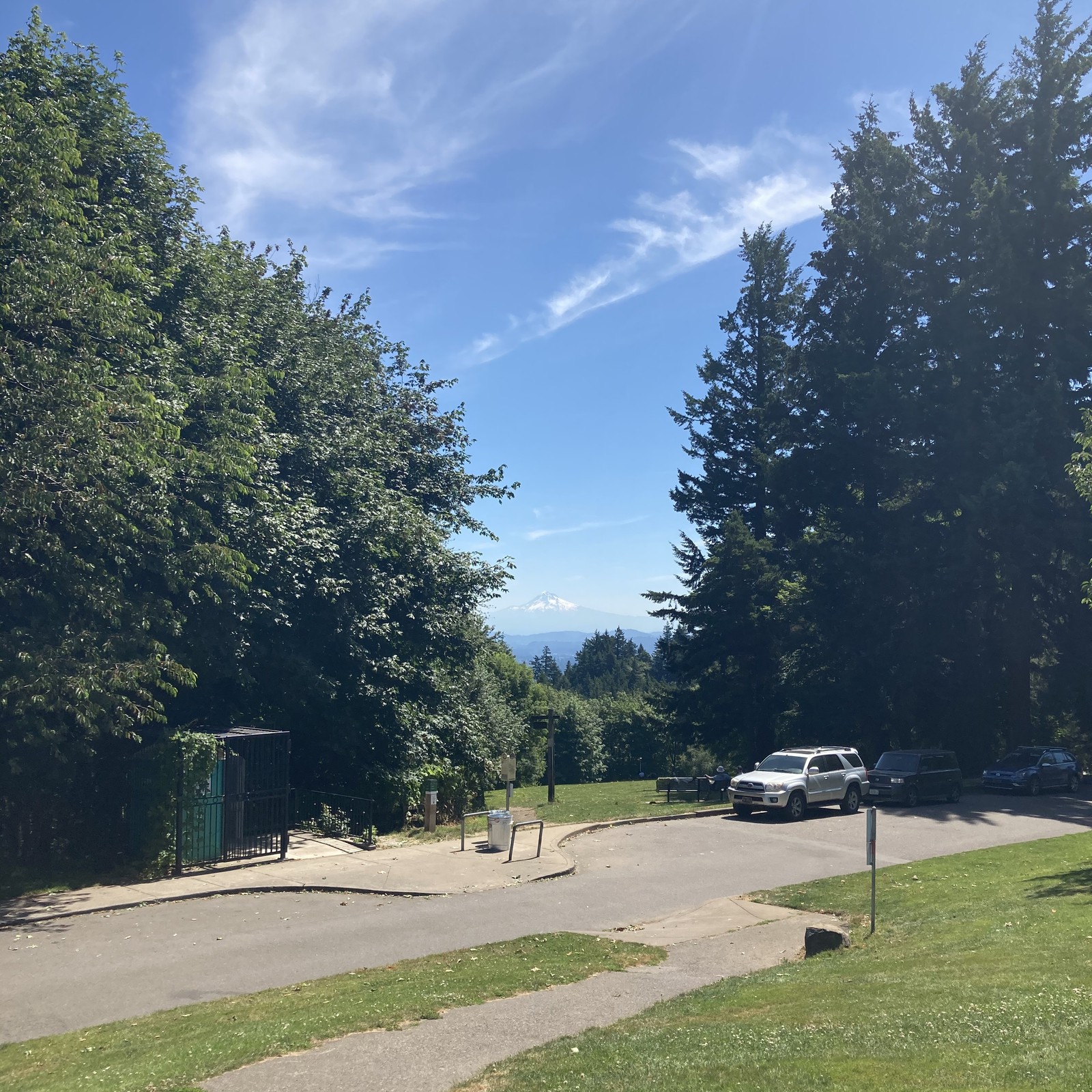 View from Council Crest toward Mt. Hood, which is visible