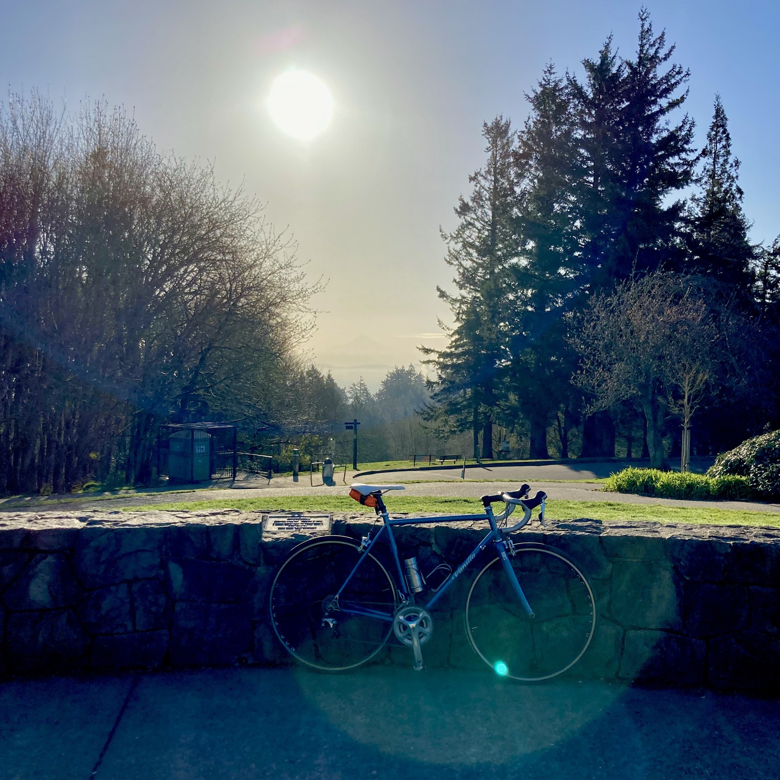 View from Council Crest toward Mt. Hood, which is visible