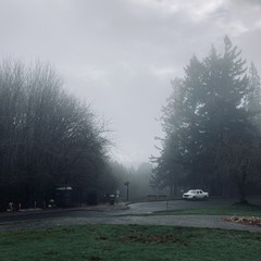 A cloud hanging over the top of council crest obscures the distant (and near) view